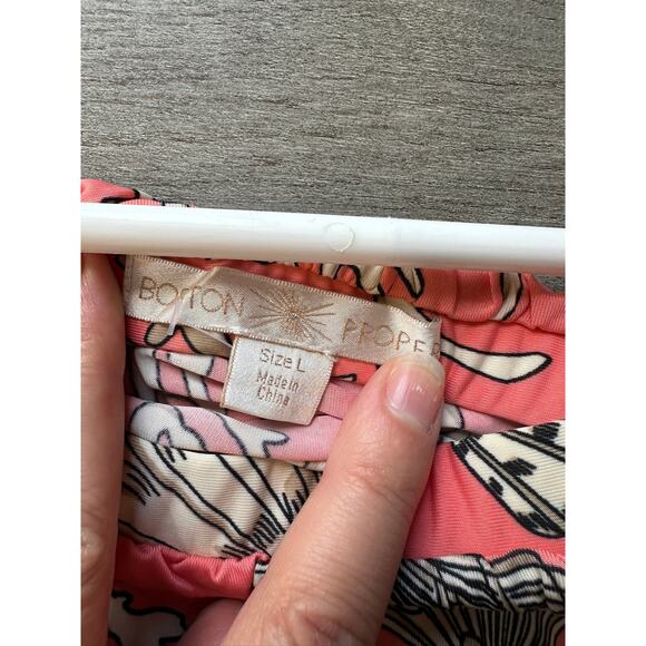 NWT Boston Proper Strapless Maxi Dress Coral Shells Blouson Large - Picture 6 of 12